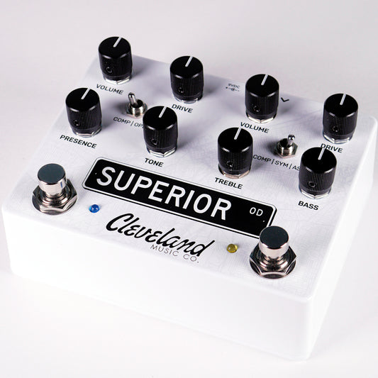 Side view of the Cleveland Music Co. Superior Overdrive