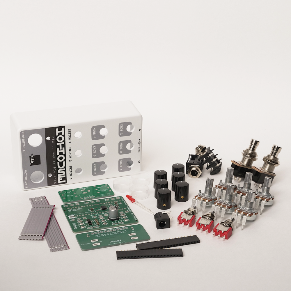 Unassembled view of the Cleveland Music Co. Hothouse Pedal Kit
