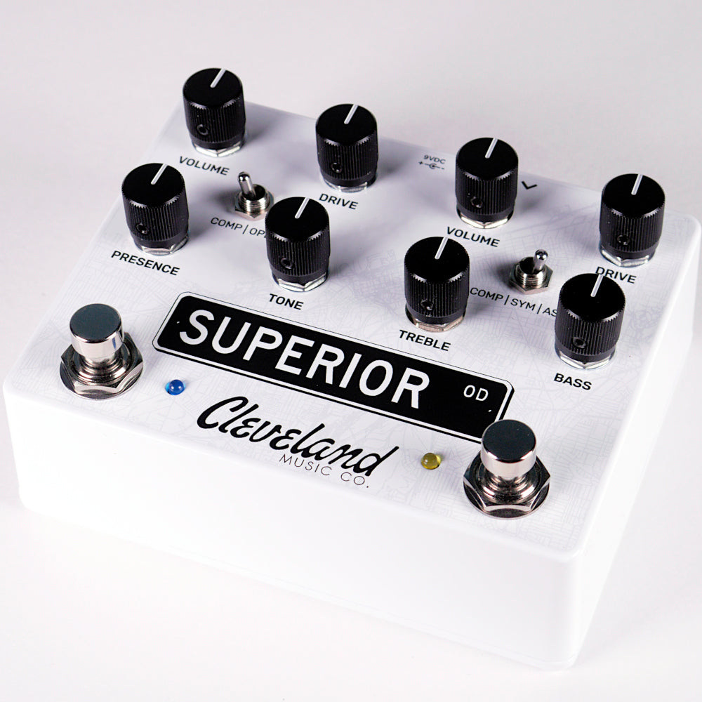 Side view of the Cleveland Music Co. Superior Overdrive
